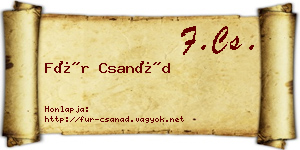 Für Csanád névjegykártya